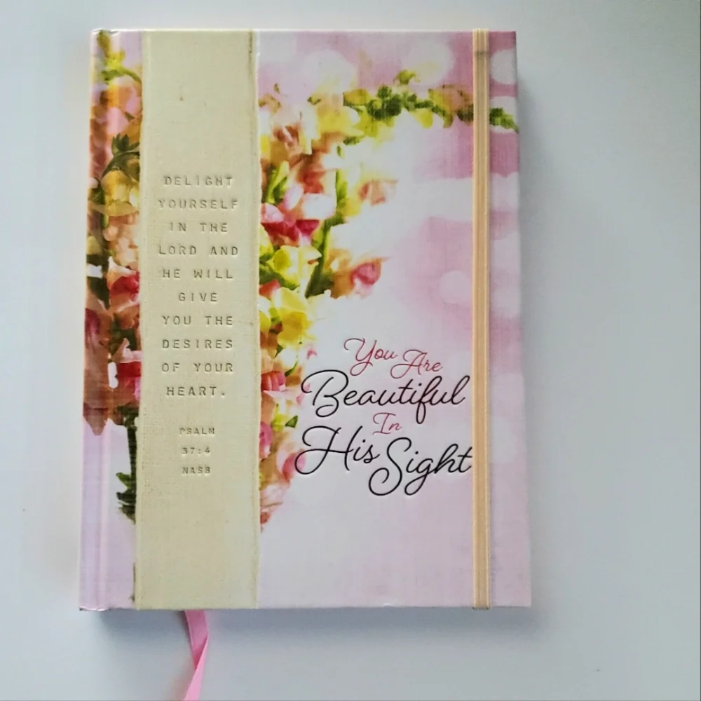 Scriptures & Quotes Journal Hardcover Notebook Flowers, Pink, Multicolor *READ*